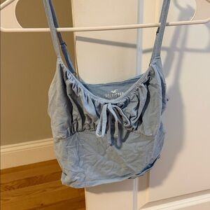 Hollister Sky Blue Ruched Tank Top